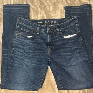 Men’s American Eagle Outfitters Dark Blue Original Straight Jeans